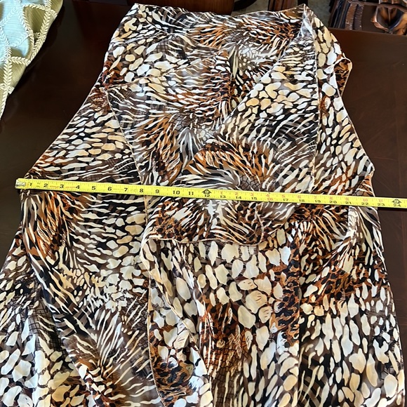 Home made Women’s Animal print Vest  or coverup cream& brown One S… - Picture 13 of 16
